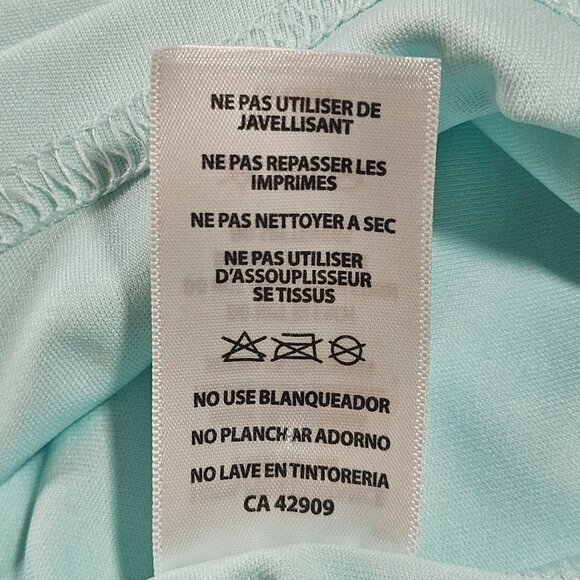 Vapor Apparel Mens Long Sleeve Performance Shirt XL Polyester Aqua UPF 50+ - Picture 7 of 11